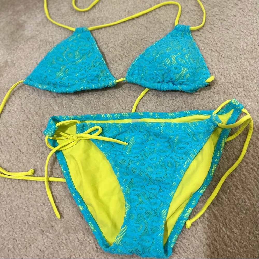Victoria Secret Blue Detailed Bikini